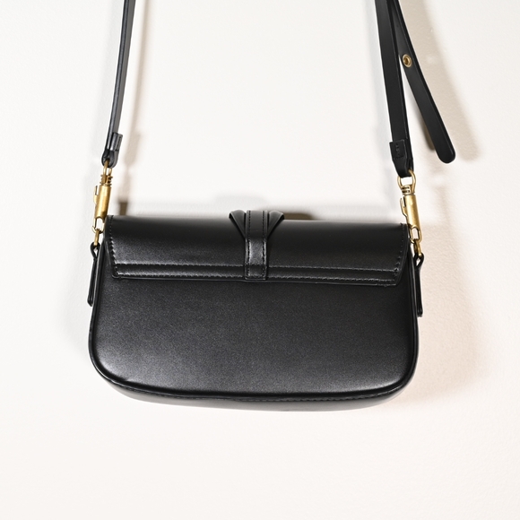 Black Faux Leather Crossbody Bag - Picture 4 of 5